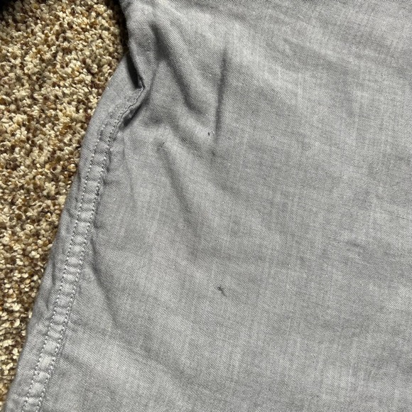 UNTUCKit Slim Fit Cotton Button Down Shirt Collared Gray Mens Size Large - Picture 7 of 8